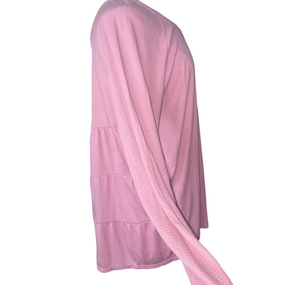 Torrid | Texture Jersey Tiered Back Top in a Dusty Rose Pink Womens Size 1X Plus - Picture 6 of 17